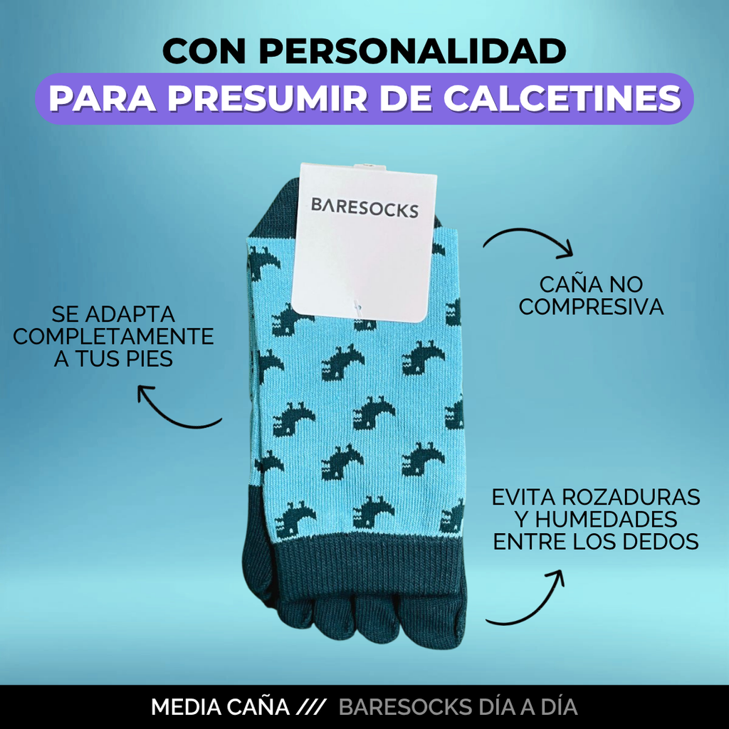 DINOS 🦖 Calcetín de Medía Caña