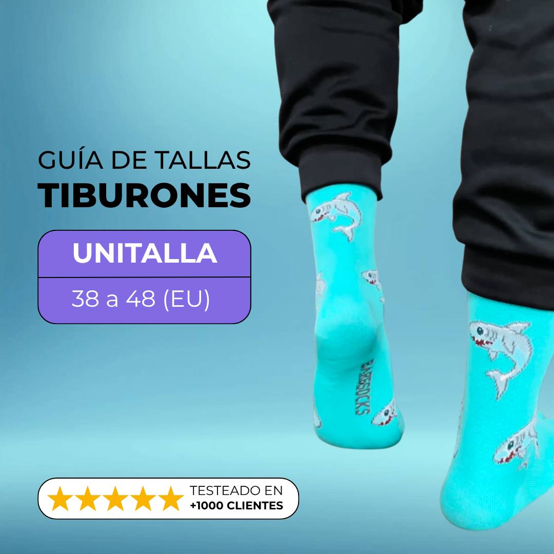 TIBURONES 🦈 Calcetín de Media Caña