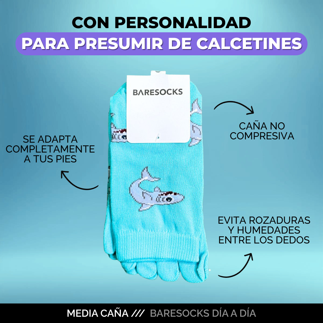 TIBURONES 🦈 Calcetín de Media Caña